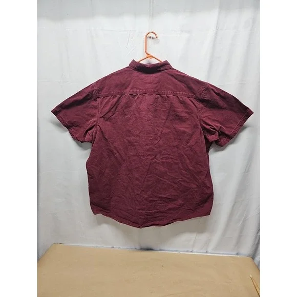 Red Head Men's Red Short Sleev Denim Shirt Casual Button-Up Western Style Sz 3xl - Picture 9 of 13